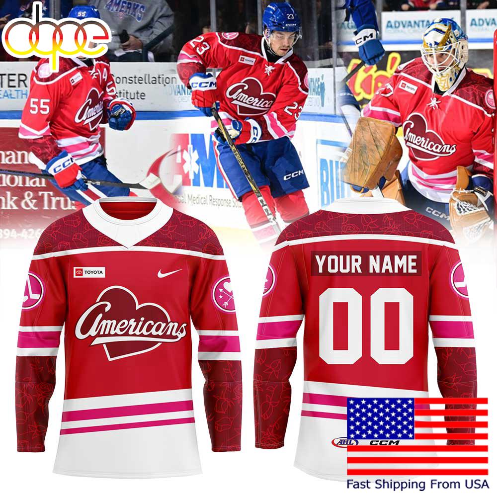 Rochester Americans Red Personalized Hockey Jersey