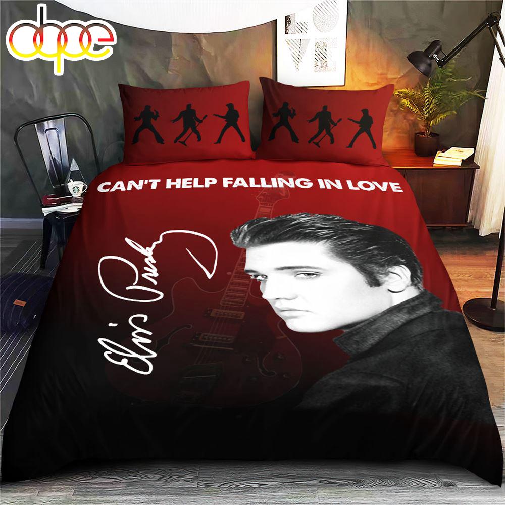 Rock Singer Elvis Presley Bedding Set Queen King 3D Printed  Gift For Christmas