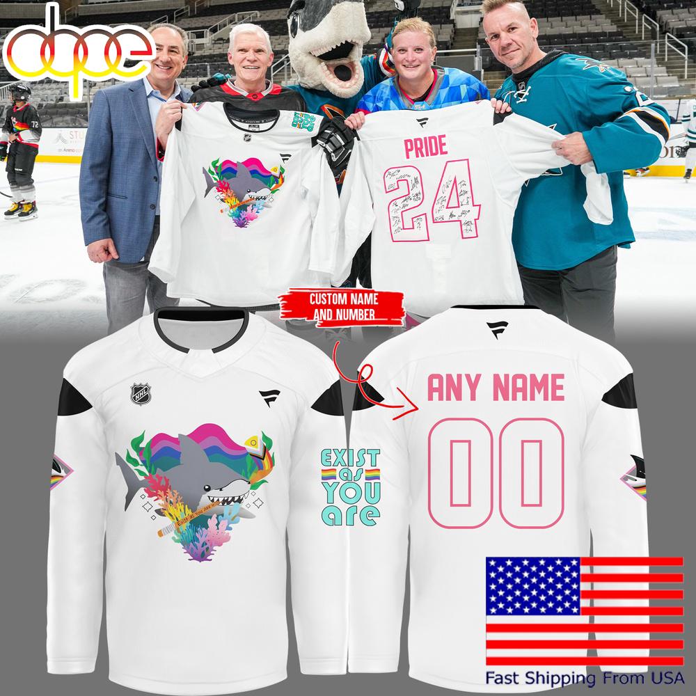 San Jose Sharks Limited Pride Night Custom Hockey Jersey