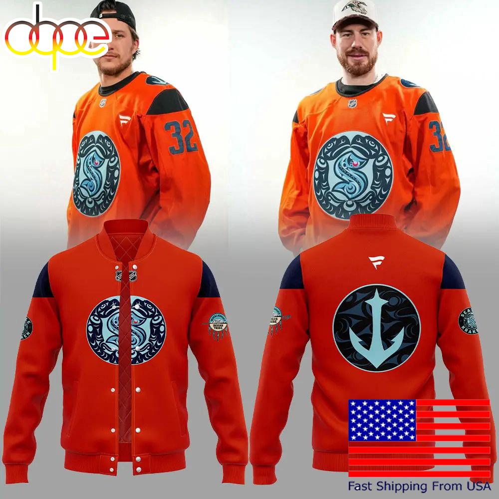 Seattle Kraken Indigenous Peoples Night Baseball Jacket