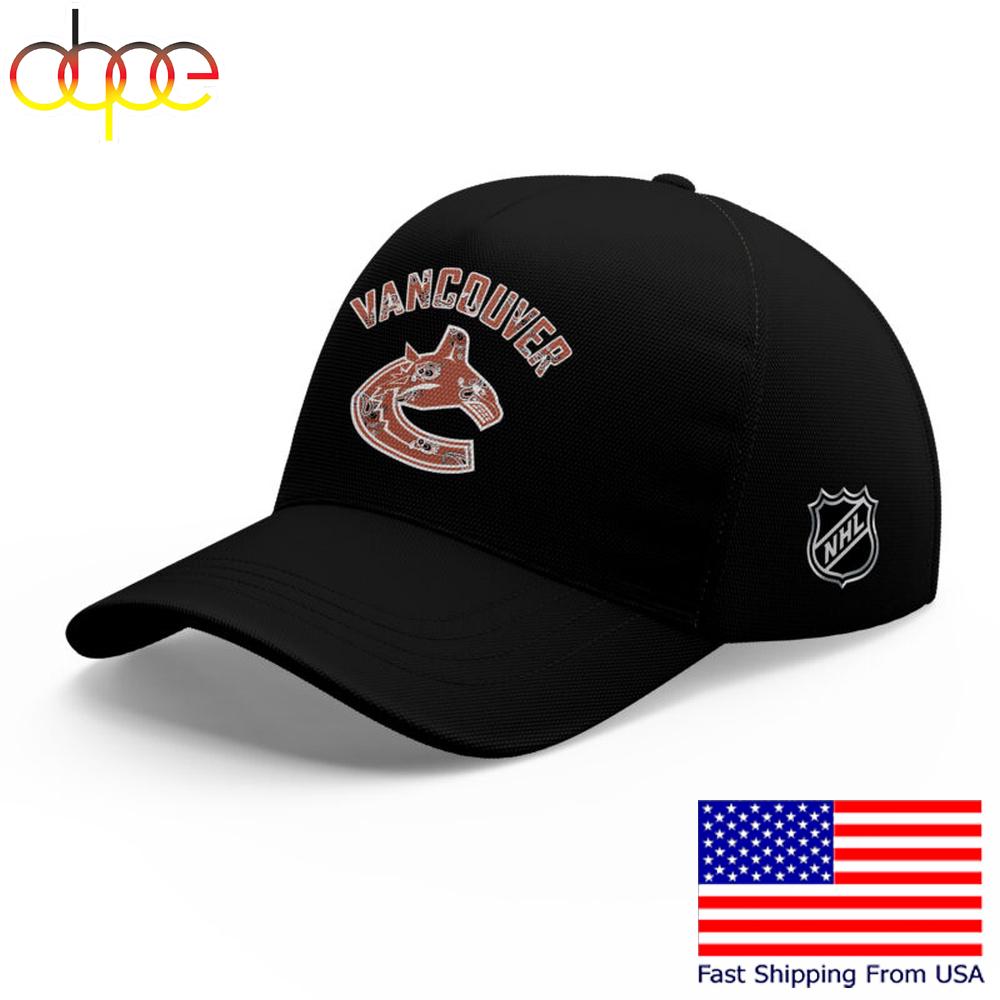 Special Vancouver Canucks Hockey Team Paisley Version Black Cap