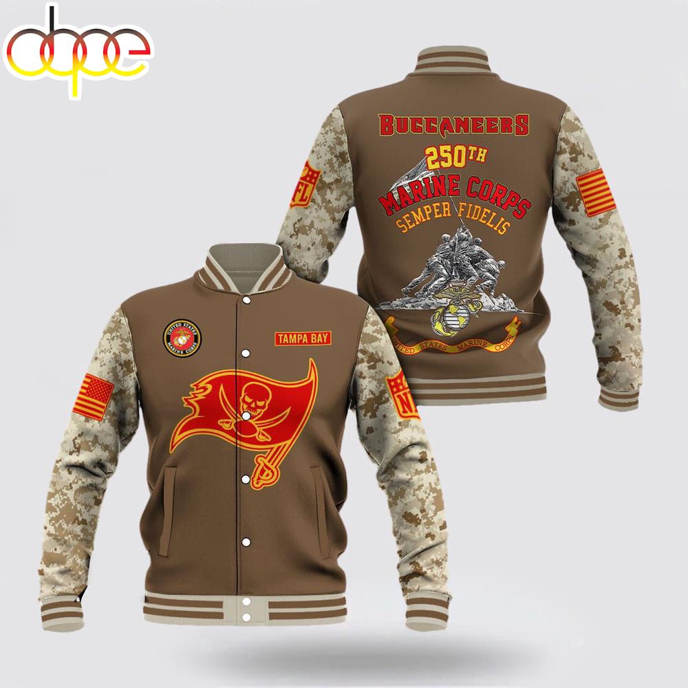 Tampa Bay Buccaneers x US Marine Corps Baseball Jacket