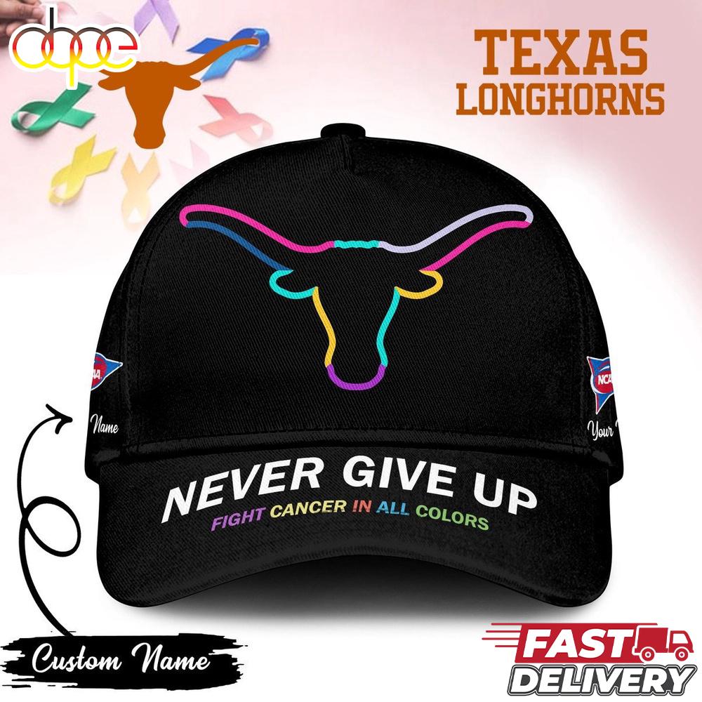 Texas Longhorns NCAA Fight Cancer In All Colors Baseball Cap
