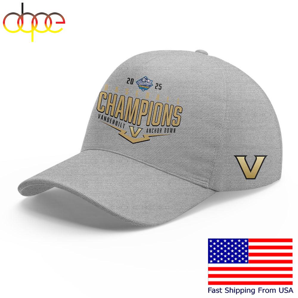 Limited Edition  Unique Vanderbilt 2025 Sec Baseball Tournament Champs Cap