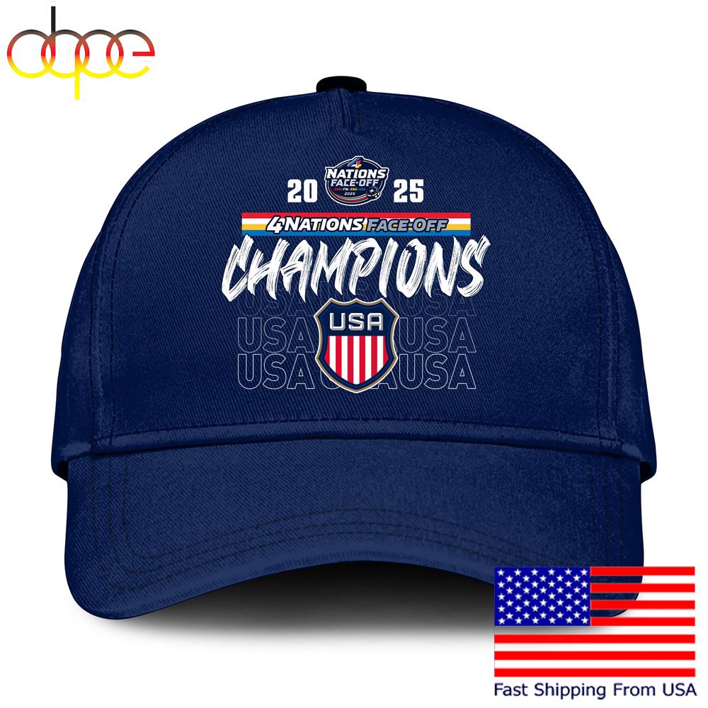 USA 2025 4 Nation Face Off Champions New Baseball Cap