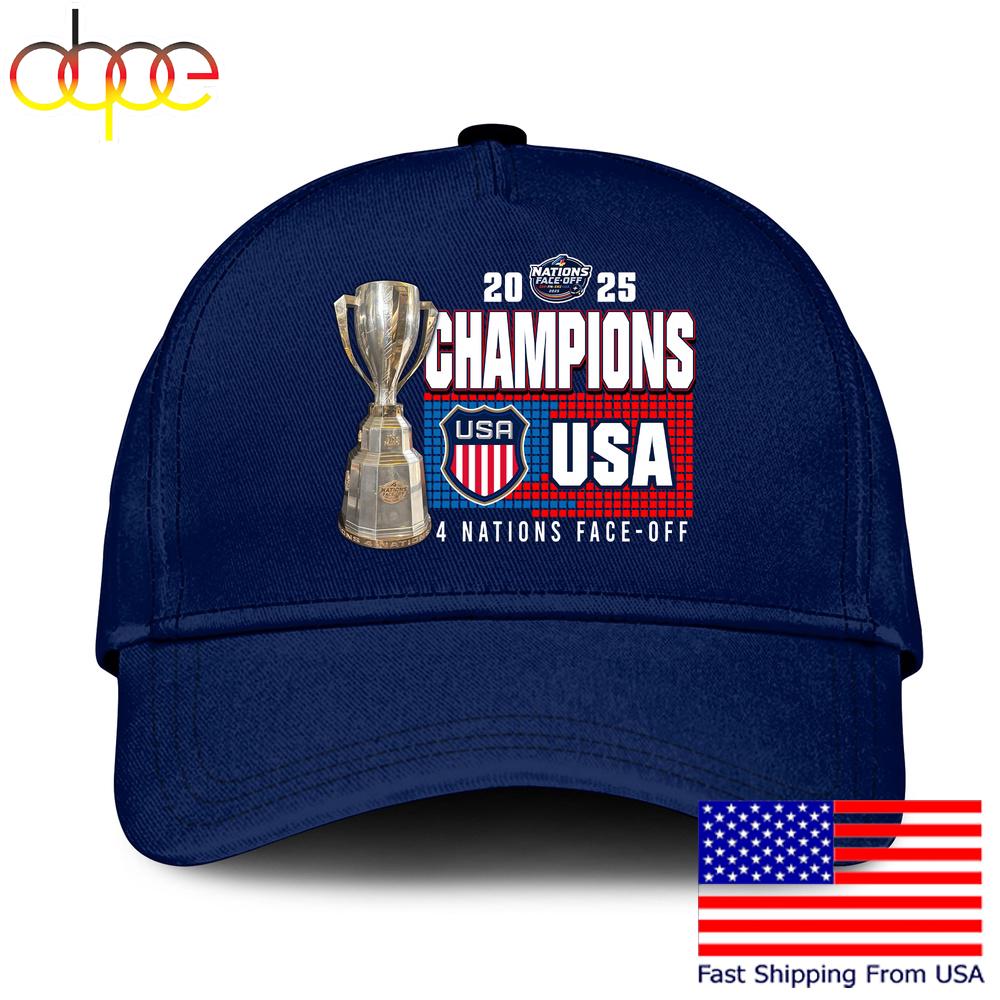 USA Hockey 4 Nation Face Off Champions Third Baseball Cap