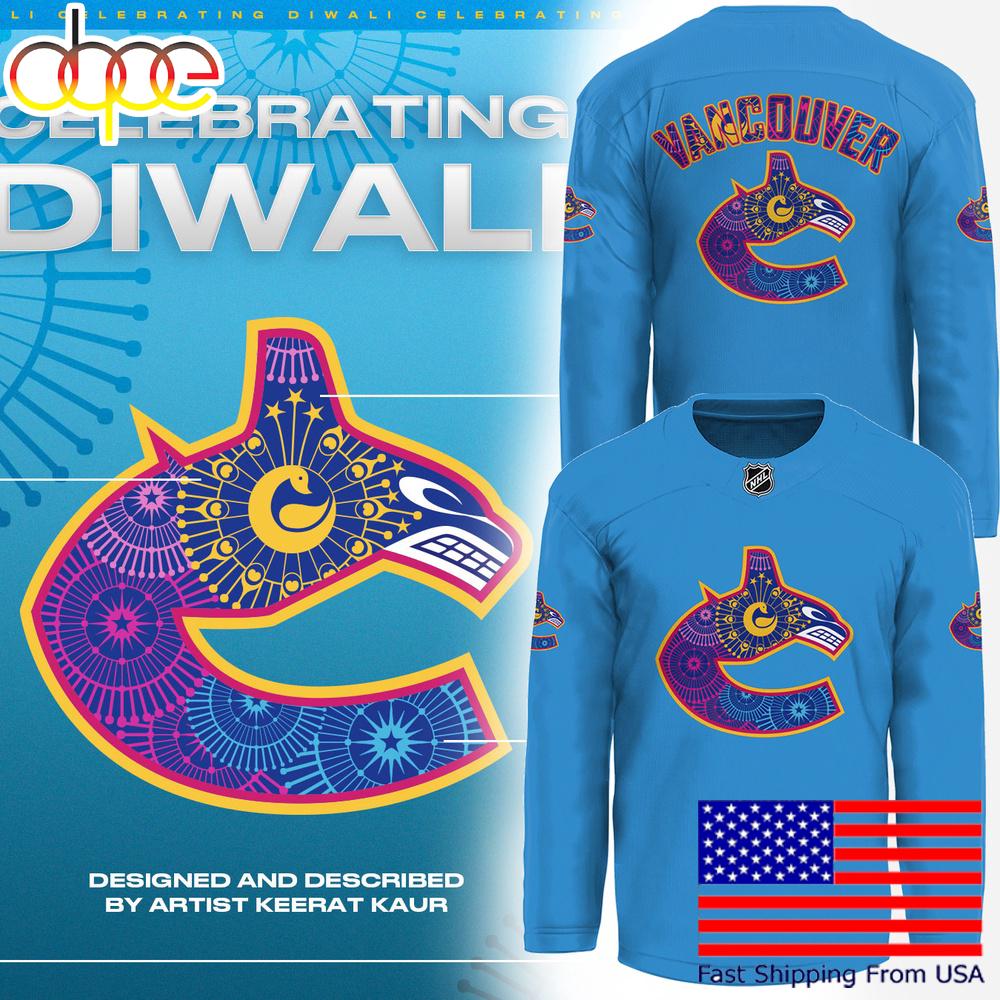 Vancouver Canucks Special Diwali Limited Editon Hockey Jersey