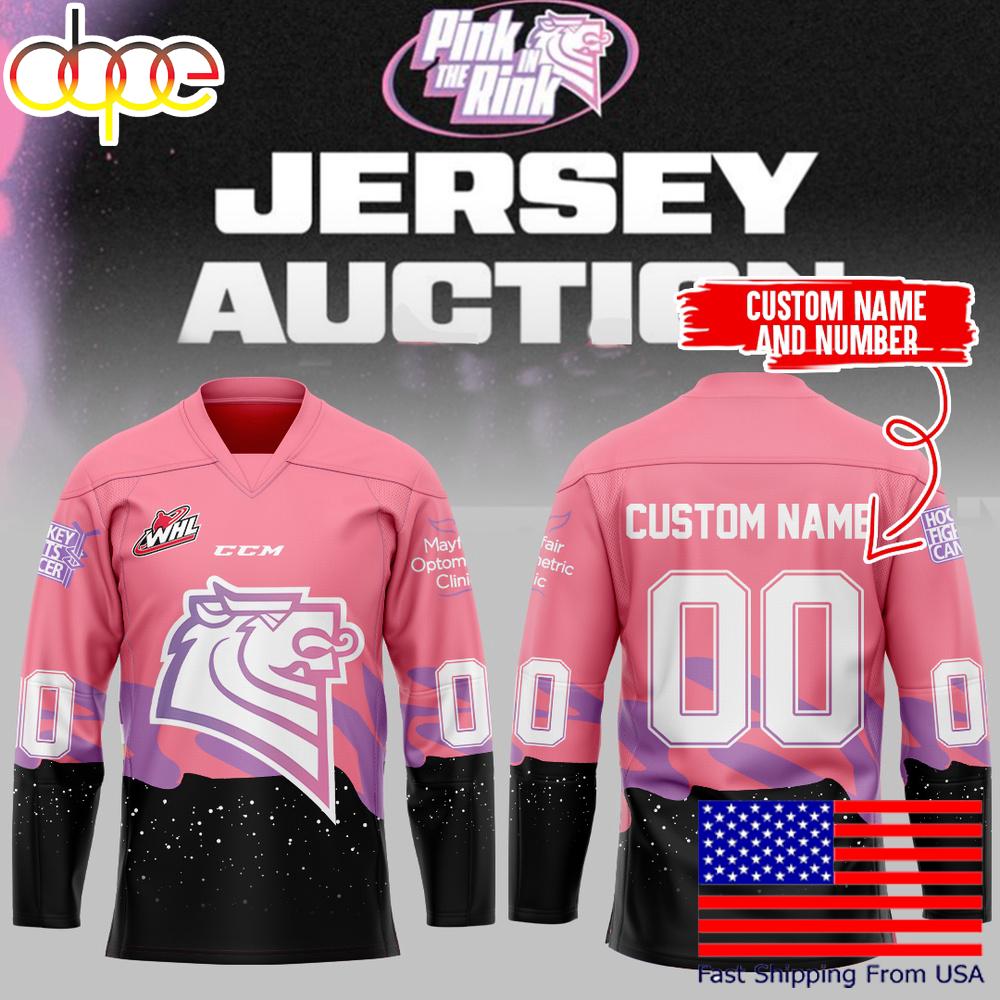 Victoria Royals Pink In The Rink 2025 Hockey Jersey
