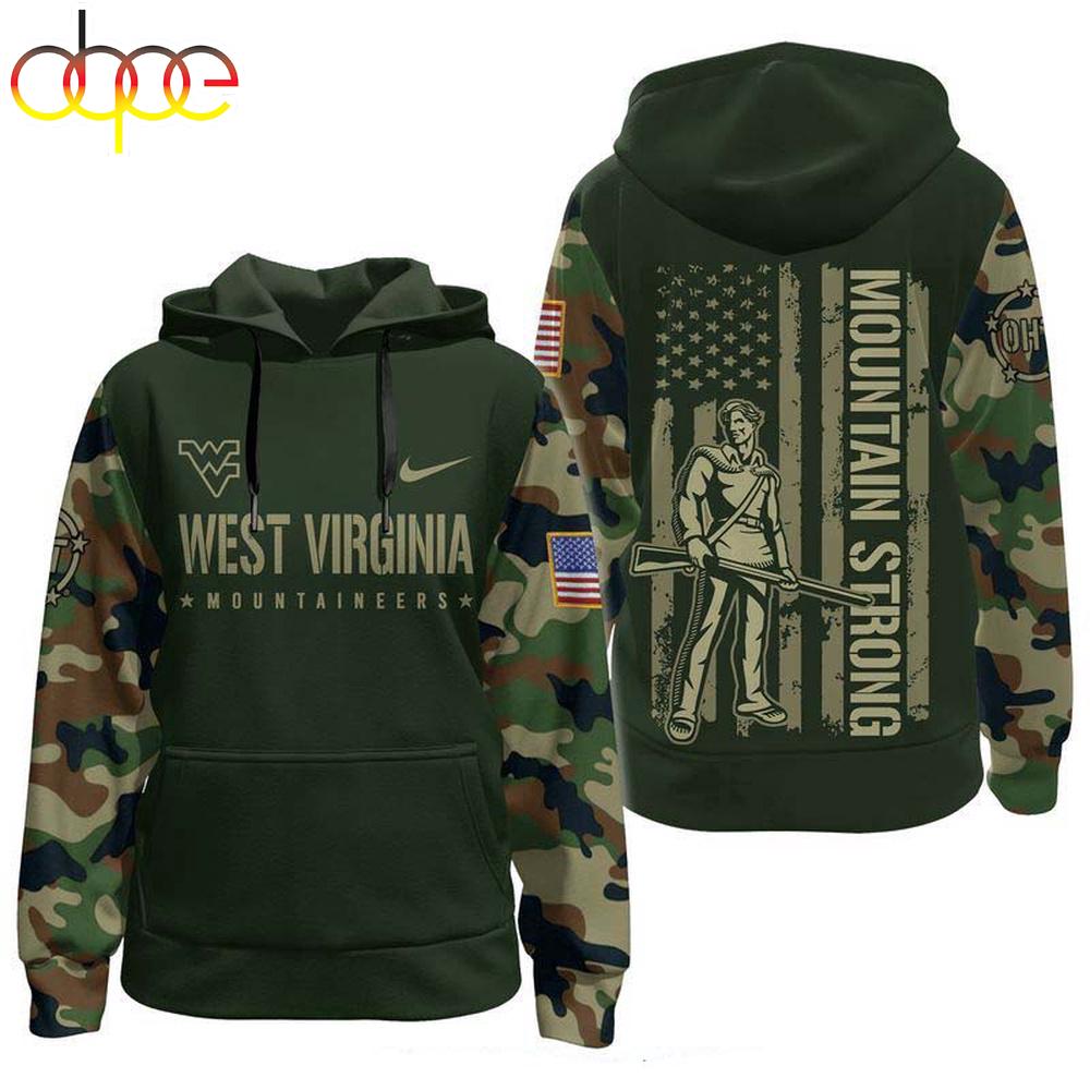 West Virginia Mountaineers Veteran 3D Hoodie Shirt