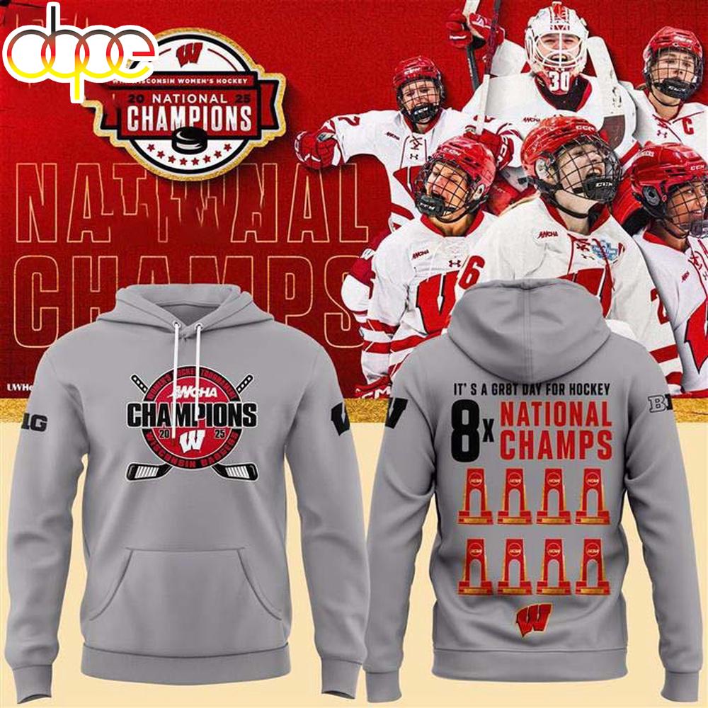 Wisconsin Badgers Women’s Hockey National Champions 3D Hoodie Shirt