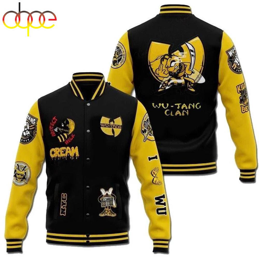 Wu Tang Clan Band Hip Hop Protect Neck Baseball Jacket
